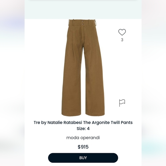 Tre by natalie ratabesi the Argonite twill pants - Picture 1 of 7